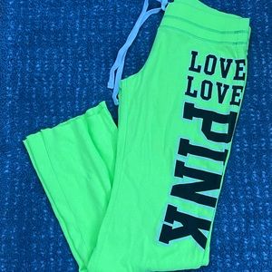 pink sweatpants (yellow)